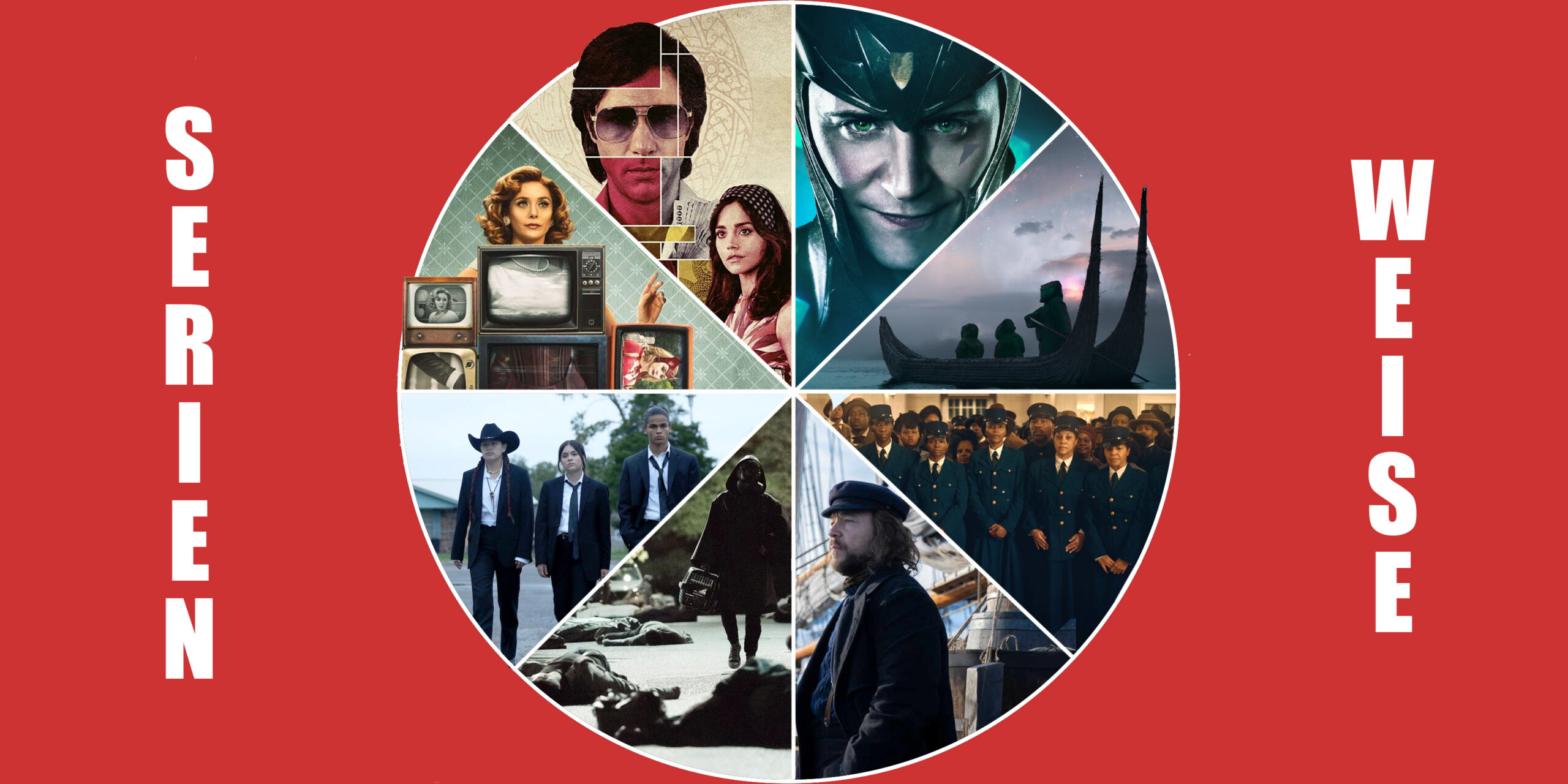 WandaVision, Loki (c) Disney+ / Foundation (c) Apple / The Underground Railroad (c) Amazon / Reservation Dogs, Y: The Last Man (c) Hulu / The Serpent, The North Water (c) BBC