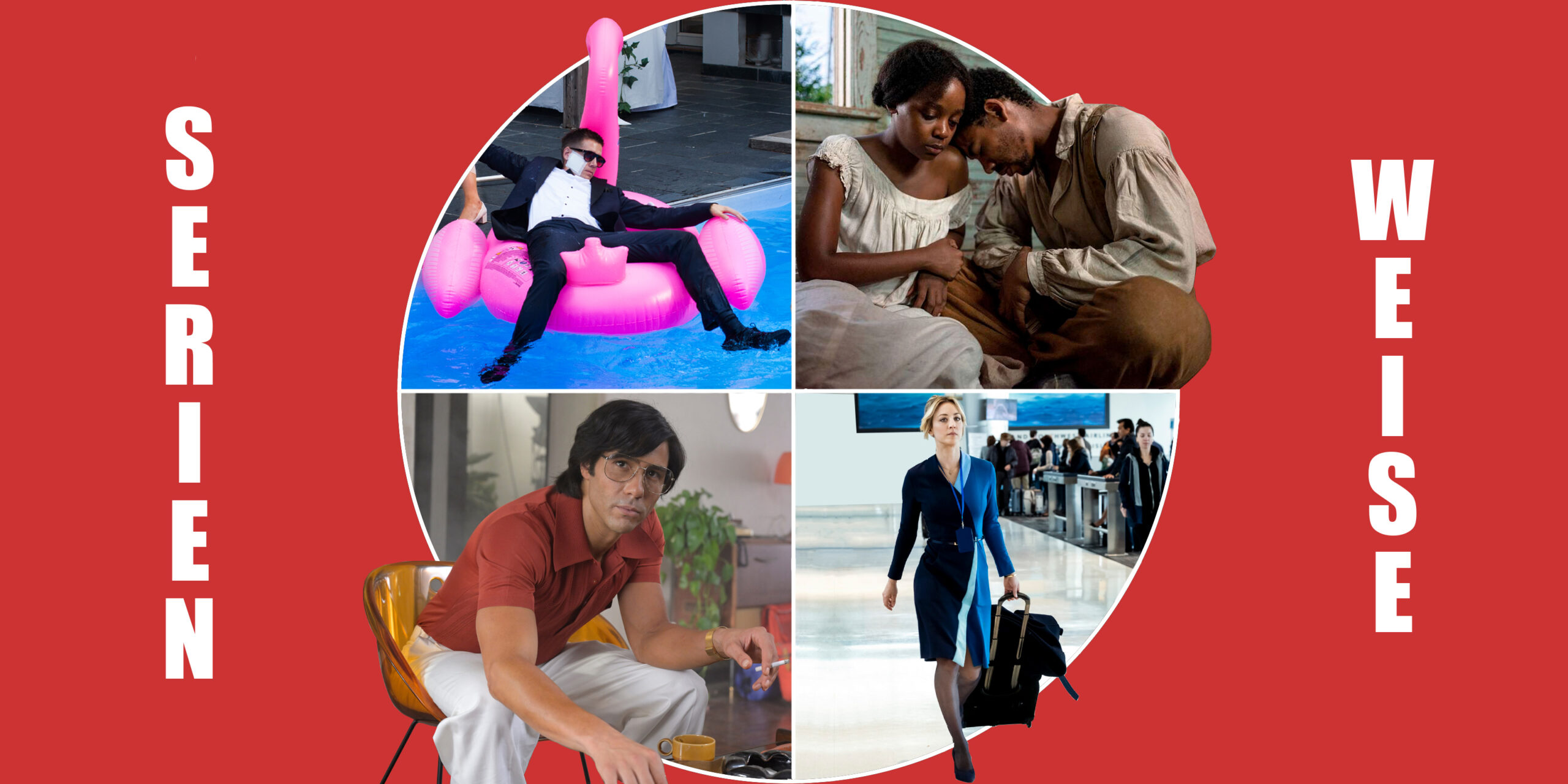 "Exit"(c) ZDF / Underground Railroad und "Flight Attendant" (c) Amazon Prime Video / "Die Schlange" (c) BBC