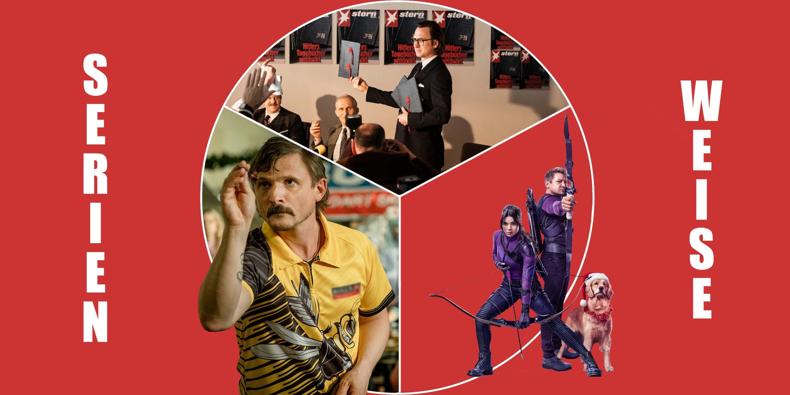 "Hawkeye" (c) Disney+ / "Die Wespe" (c) Sky / "Faking Hitler" (c) RTL+