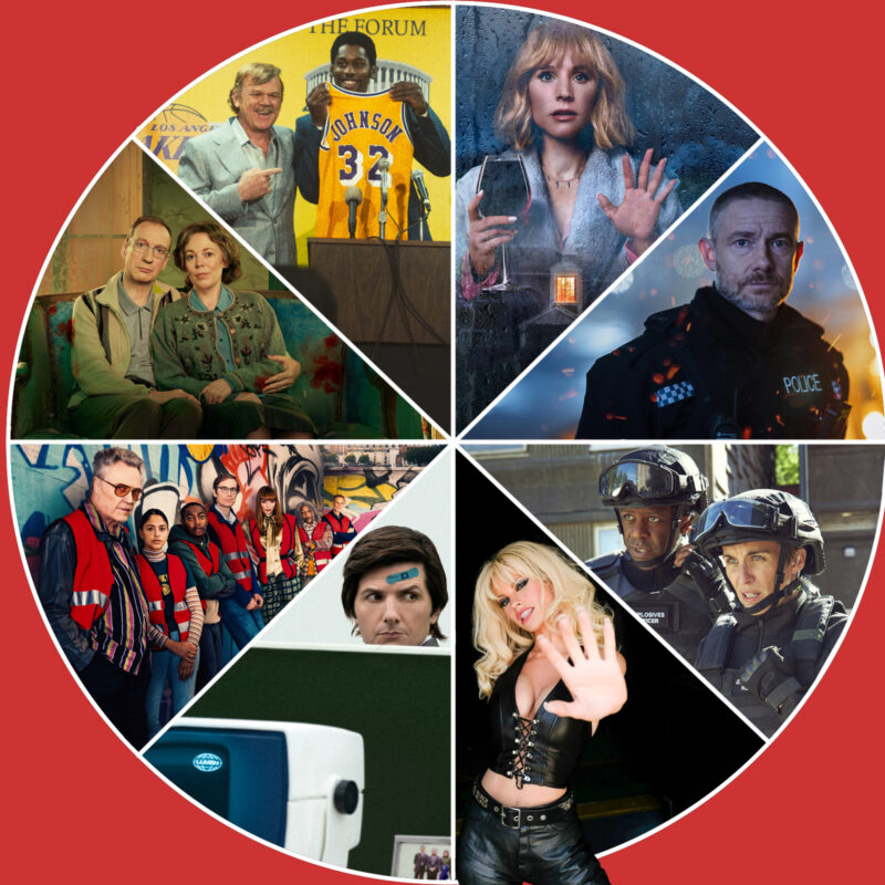 "Winning Time", "Landscapers" (c) Sky Deutschland / "Severance" (c) Apple / "Pam & Tommy" (c) Disney / "The Woman in the House..." (c) Netflix / "Trigger Point" (c) ITV / "The Responder", "The "Outlaws" (c) BBC