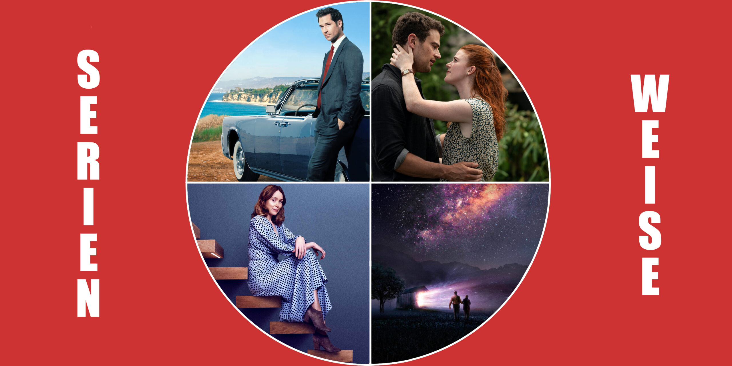 "Lincoln Lawyer" (c) Netflix / "Die Frau des Zeitreisenden (c) Sky Deutschland / "Finding Alice" (c) Disney / "Night Sky" (c) Amazon