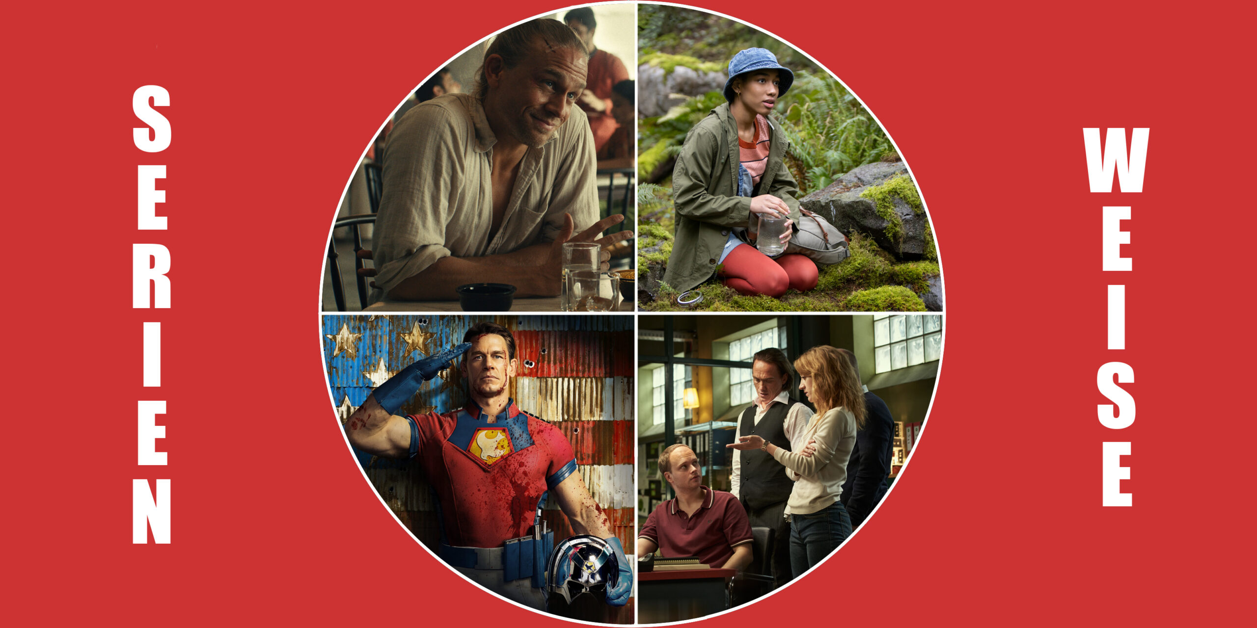 "Shantaram" (c) Apple TV+ / "The Playlist" und "Gänsehaut um Mitternacht" (c) Netflix / "Peacemaker" (c) RTL+