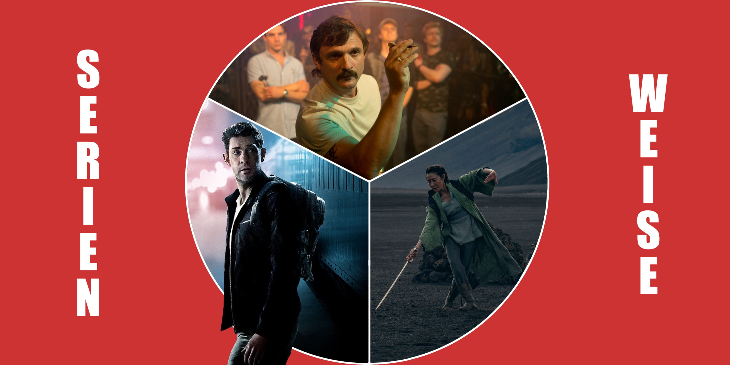 "Jack Ryan" (c) Prime Video / "The Witcher: Blood Origin" (c) Netflix / "Die Wespe" (Wow)