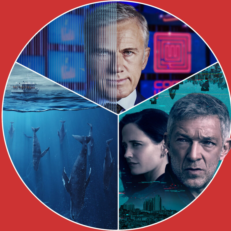 "The Consultant" (c) Prime Video / "Liaison" (c) Apple TV+ / "Der Schwarm" (ZDF)