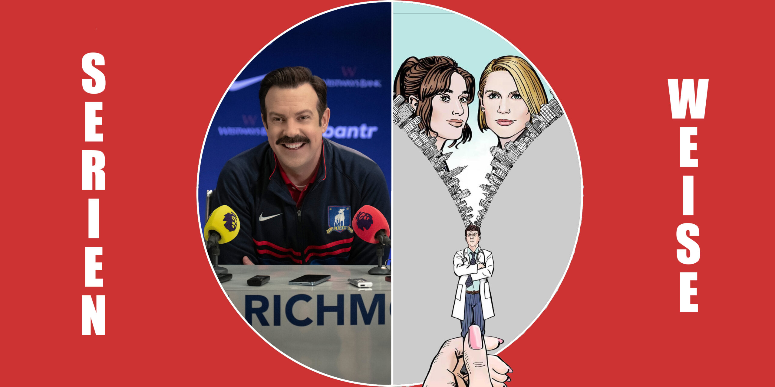 "Ted Lasso" (c) Apple TV+ / "Fleishman is in trouble" (c) Disnbey+