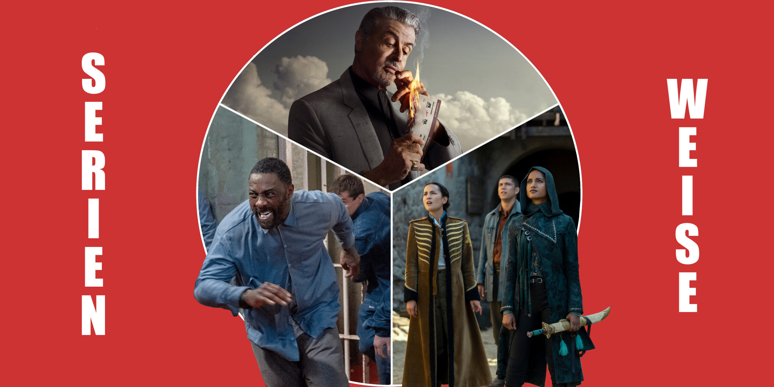 "Luther: The Fallen Sun" und "Shadow & Bone" (c) Netflix / "Tulsa King" (c) Paramount+